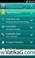 Kaspersky mobile security lite