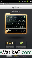 Go keyboard green neon theme