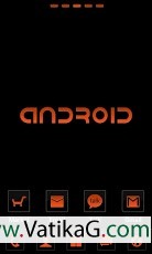 Clear orange theme go launcher