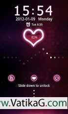 Red heart theme go locker