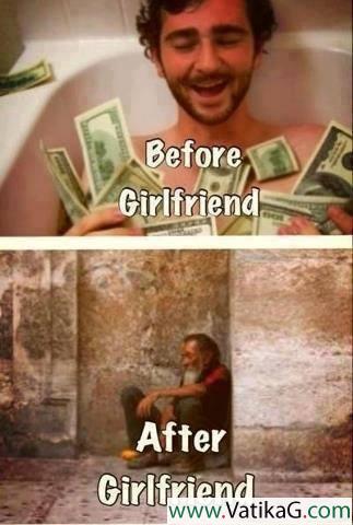 After and before girlfriend