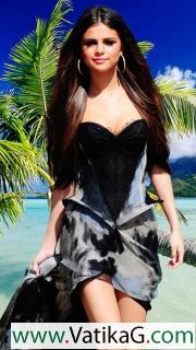 Selena gomez on beach
