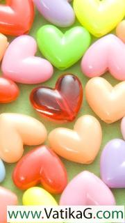 Colorful hearts