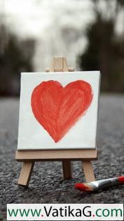 Painted heart