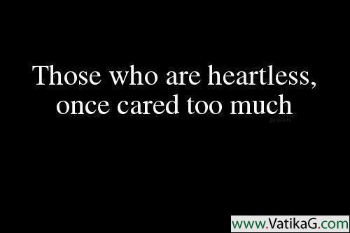 Once cared too much