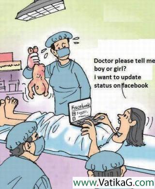 Facebook addiction funny cartoon joke