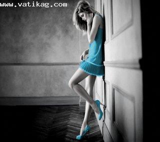 Girl blue dress