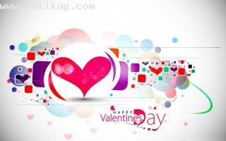 Happy valentines day creative hearts desktop background wall