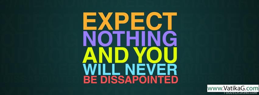 Expect nothing fb timeline cover