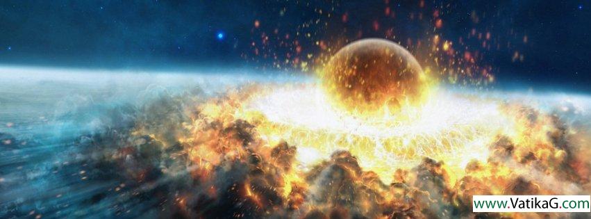 Asteroid impact explosion