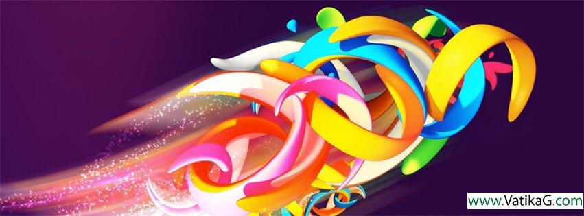 Rainbow abstract fb cover