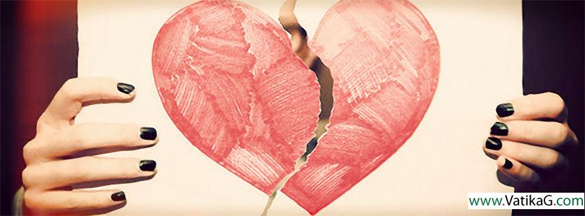 Broken heart fb cover