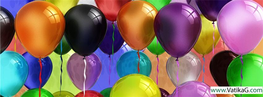 Colorful balloons fb cover