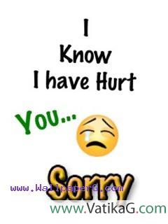 I want to say sorry