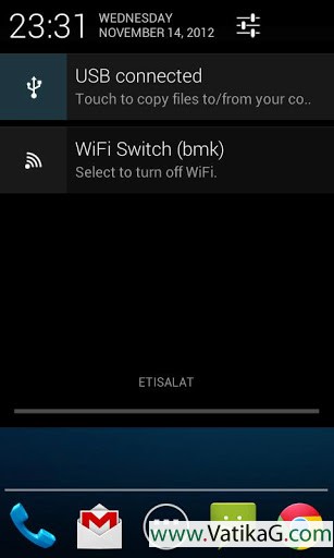 Wifi status bar switch