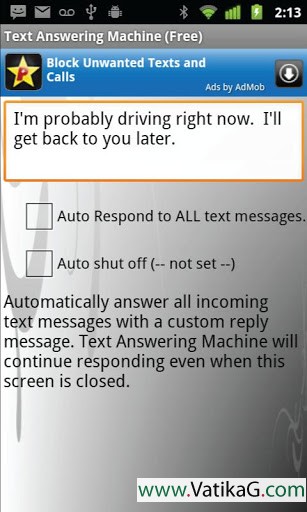 Safest text auto reply