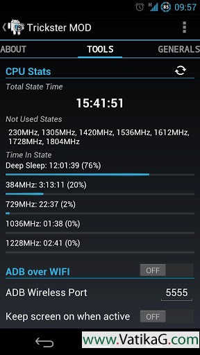 Trickster mod kernel settings