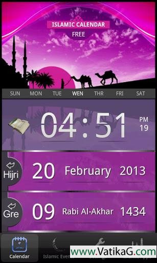 Islamic calendar (hijri) free