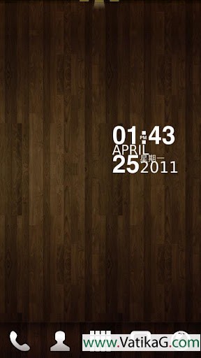 Wood theme go launcher ex