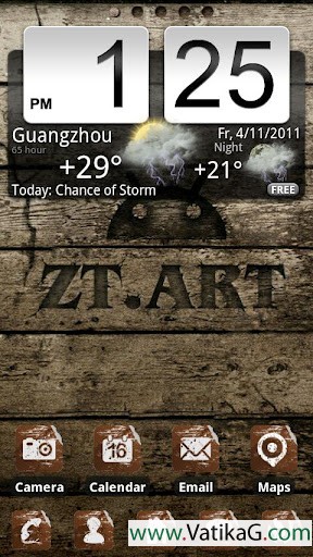 Zt wood theme go launcher ex