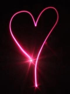 Pink shining heart