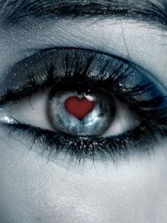 Heart in eye