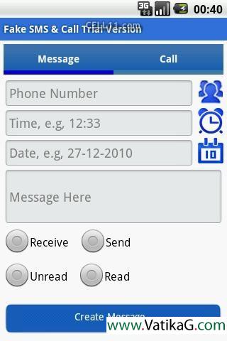Fake sms & call trial version