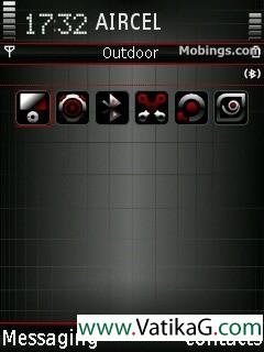 Black techno s60v3 theme