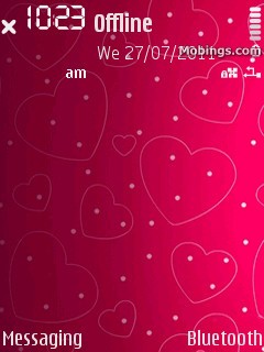 3d hearts s60v3 theme