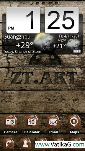 Zt wood theme go launcher ex