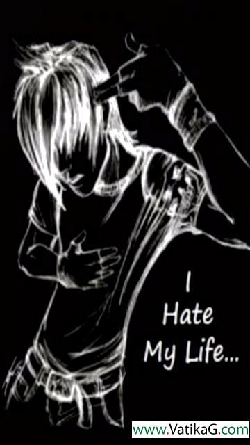 Download I hate my life - Love wallpapers for mobile phone..