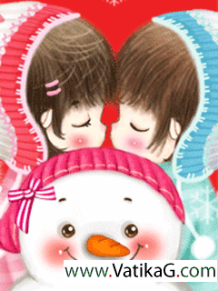 Boy and girl kissing 