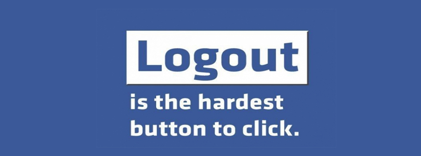 Facebook log out button fb cover