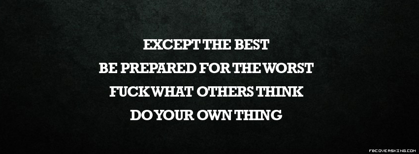 Do your own thing facebook cover
