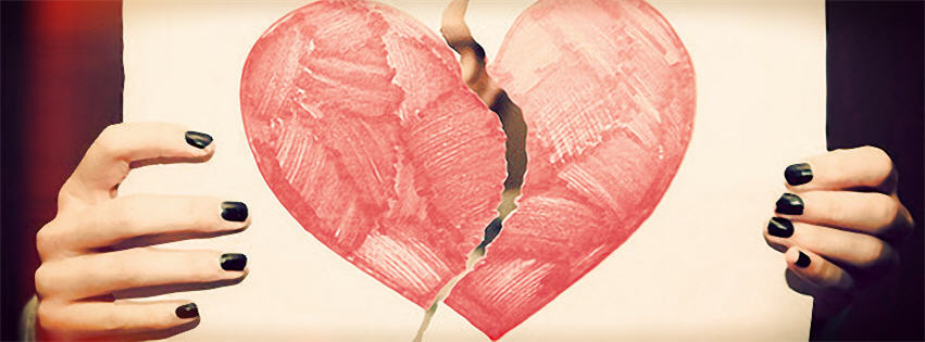 Broken heart fb cover