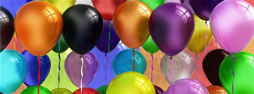 Colorful balloons fb cover