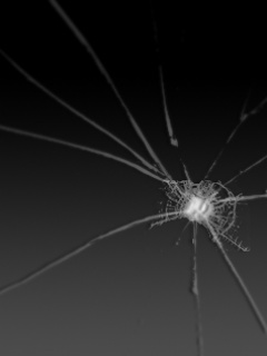 Cracked glass