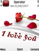 I love you with red rose