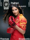 Katrina in cricket gloves