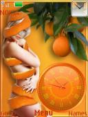 Orange girl clock