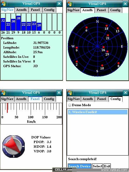 Bluetooth gps compass