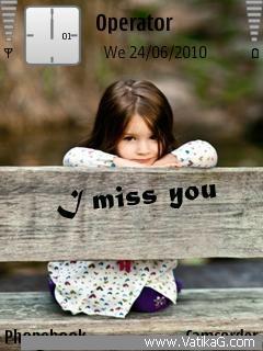 Cute girl miss you