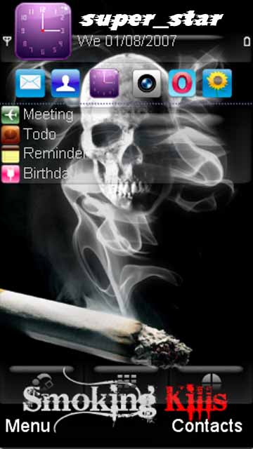 Smoking skull