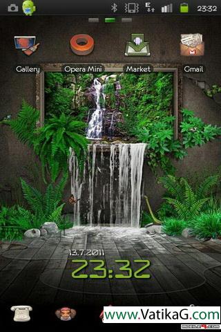 3d waterfall theme