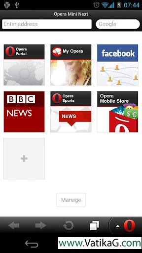 Opera mini web browser