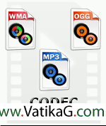 Wma mp3 ogg codec