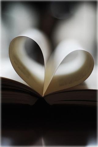 Book heart page