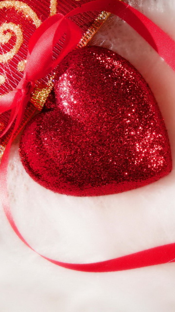 Christmas red heart