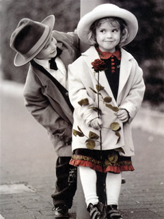Cute boy and sweet girl 