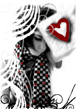 Love heart of girl